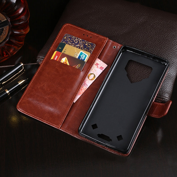 For Blackview BV9800 Pro idewei Crazy Horse Texture Horizontal Flip Leather Case with Holder & Card Slots & Wallet(Black) - Mobile Accessories by idewei | Online Shopping UK | buy2fix