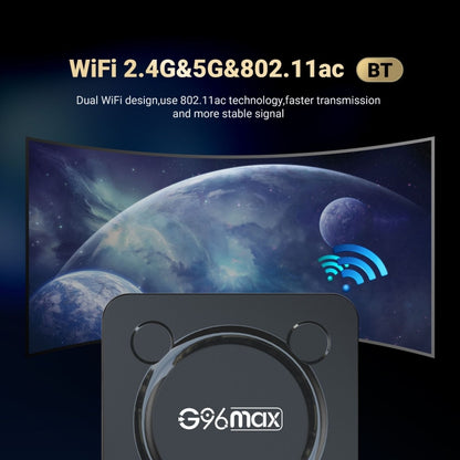 G96max Smart 4K HD Android 11.0 TV Box, Amlogic S905W2 Quad Core ARM Cortex A35, Support Dual Band WiFi, HDMI, RJ45, Capacity:4GB+64GB(EU Plug) - Consumer Electronics by buy2fix | Online Shopping UK | buy2fix