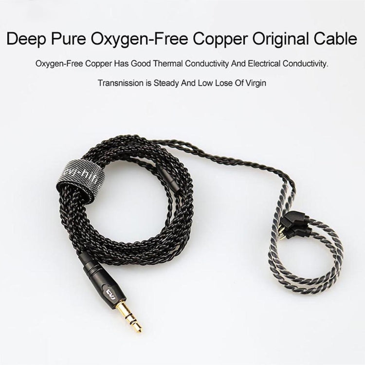 CVJ-V1 1.25m Oxygen-free Copper Silver Plated Upgrade Cable For 0.78mm Earphones, With Mic - Cable & Splitter by CVJ | Online Shopping UK | buy2fix