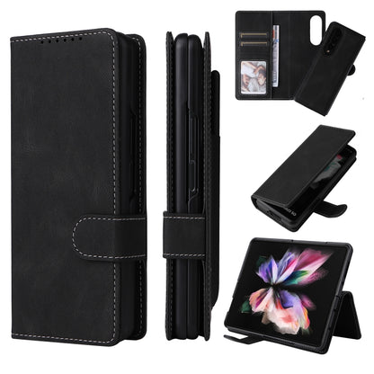 For Samsung Galaxy Z Fold4 5G Detachable Leather Folding Phone Case(Black) - Samsung Accessories by buy2fix | Online Shopping UK | buy2fix