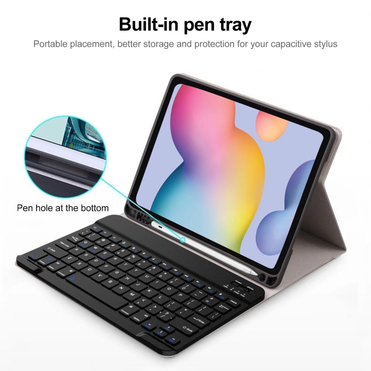 A7 Square Cap Bluetooth Keyboard Leather Case with Pen Slot For Samsung Galaxy Tab A7 10.4 2020(Dark Blue) - Samsung Keyboard by buy2fix | Online Shopping UK | buy2fix