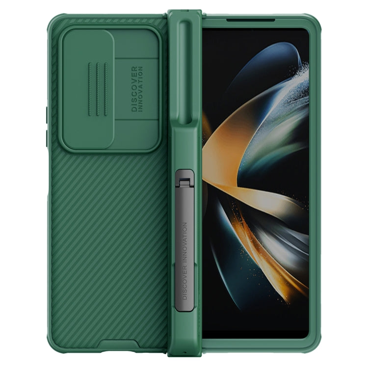 For Samsung Galaxy Z Fold4 5G NILLKIN Black Mirror Pro Series Camshield PC Phone Case with Pen Slot, Set Version(Green) - Galaxy Z Fold4 5G Cases by NILLKIN | Online Shopping UK | buy2fix