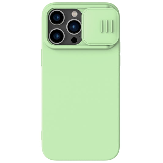 For iPhone 14 Pro Max NILLKIN CamShield MagSafe Liquid Silicone Phone Case(Green) - iPhone 14 Pro Max Cases by NILLKIN | Online Shopping UK | buy2fix