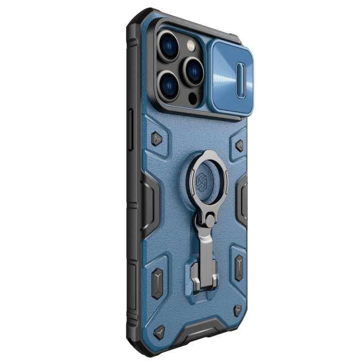 For iPhone 14 Pro Max NILLKIN Shockproof CamShield Armor Protective Case(Blue) - iPhone 14 Pro Max Cases by NILLKIN | Online Shopping UK | buy2fix