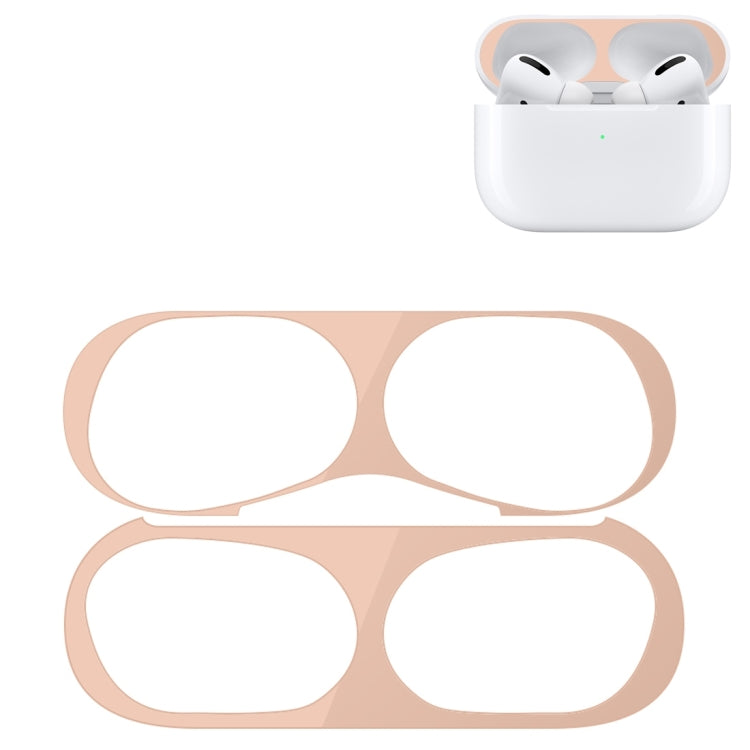 For Apple AirPods Pro 2 Wireless Earphone Protective Case Metal Sticker(Flesh Color) - Protective Sticker by buy2fix | Online Shopping UK | buy2fix