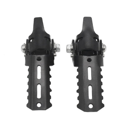 For BMW R1250GS R1200 GS ADV Motorcycle 22-25mm Front Folding Foot Pegs Footrests Clamps(Black) - In Car by buy2fix | Online Shopping UK | buy2fix