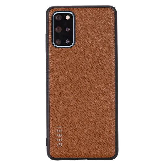 For Galaxy S20 Ultra GEBEI Full-coverage Shockproof Leather Protective Case(Brown) - Galaxy Phone Cases by GEBEI | Online Shopping UK | buy2fix