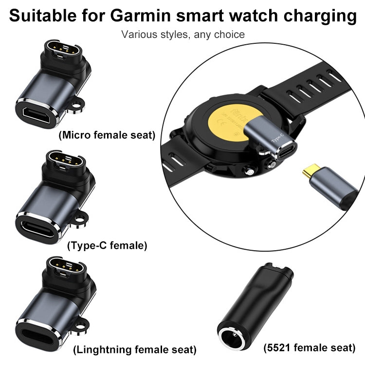 For Garmin Watch Charging Adapter, Interface:Micro USB Side Elbow - Smart Wear by buy2fix | Online Shopping UK | buy2fix