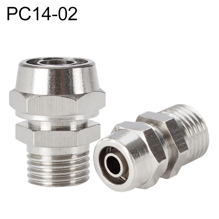 PC14-02 LAIZE Nickel Plated Copper Pneumatic Quick Fitting Connector -  by LAIZE | Online Shopping UK | buy2fix