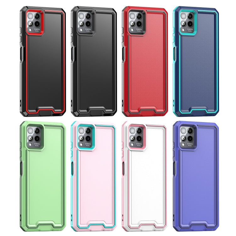 For T-Mobile Revvl 6 Pro 5G Armour Two-color TPU + PC Phone Case(Blue+Sky Blue) - More Brand by buy2fix | Online Shopping UK | buy2fix