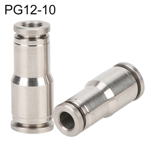 PG12-10 LAIZE Nickel Plated Copper Reducer Straight Pneumatic Quick Fitting Connector - Interface Series by LAIZE | Online Shopping UK | buy2fix