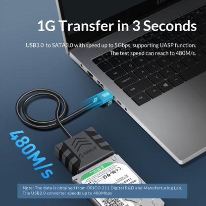 ORICO UTS1 USB 3.0 2.5-inch SATA HDD Adapter with 12V 2A Power Adapter, Cable Length:0.3m(EU Plug) - USB to IDE / SATA by ORICO | Online Shopping UK | buy2fix