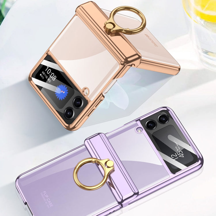 For Samsung Galaxy Z Flip4 GKK Magnetic Folding Phantom Rotary Phone Case with Ring Holder(Blue) - Galaxy Z Flip4 5G Cases by GKK | Online Shopping UK | buy2fix