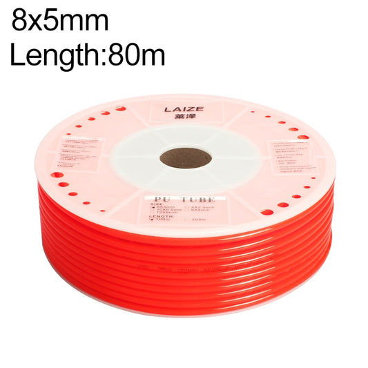 LAIZE Pneumatic Compressor Air Flexible PU Tube, Specification:8x5mm, 80m(Red) -  by LAIZE | Online Shopping UK | buy2fix