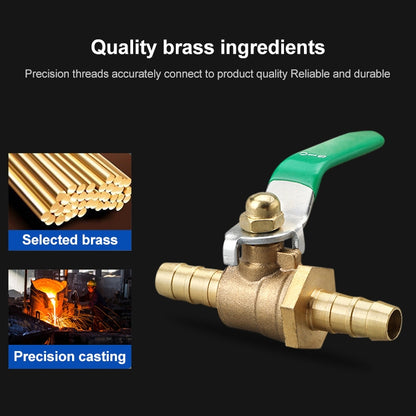 LAIZE Pneumatic Hose Barb Brass Shutoff Ball Valve, Specification:Thickened 8mm -  by LAIZE | Online Shopping UK | buy2fix