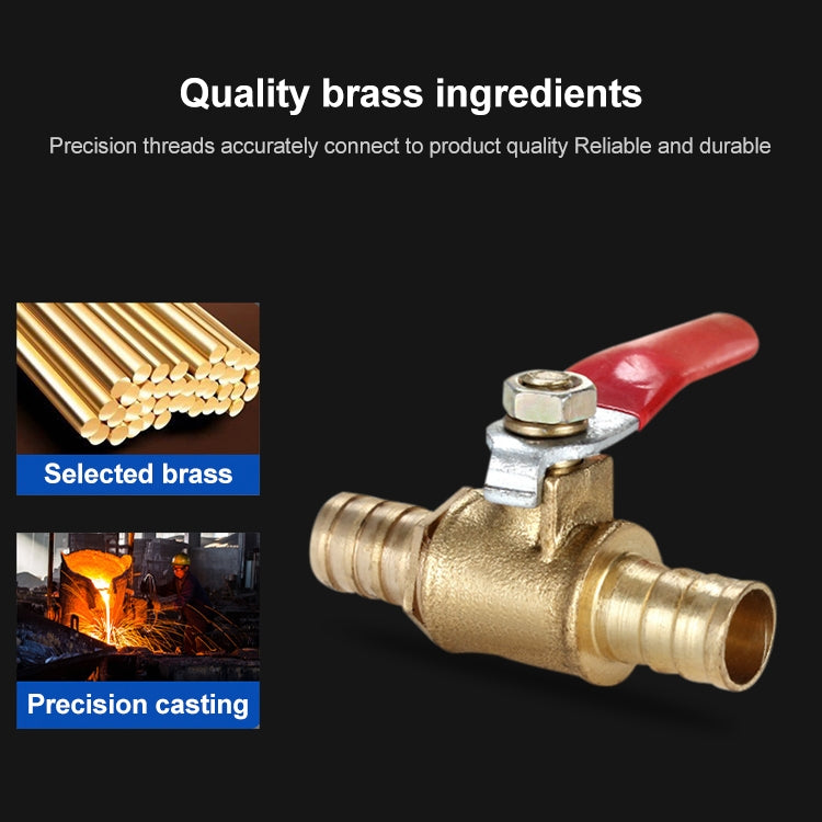 LAIZE Pneumatic Hose Barb Brass Shutoff Ball Valve, Specification:8mm -  by LAIZE | Online Shopping UK | buy2fix