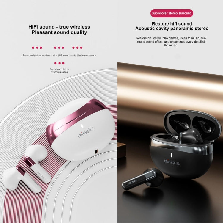 Lenovo LP11 TWS HiFi Sound Wireless Bluetooth Earphone with HD Mic(Black) - TWS Earphone by Lenovo | Online Shopping UK | buy2fix