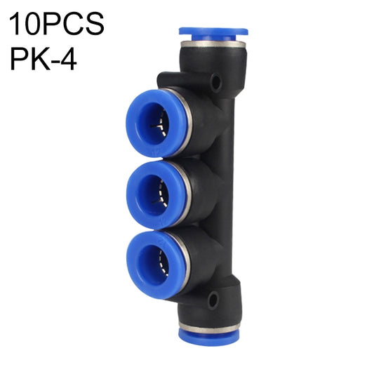 PK-4 LAIZE 10pcs Plastic Five Port Pneumatic Quick Fitting Connector - Interface Series by LAIZE | Online Shopping UK | buy2fix