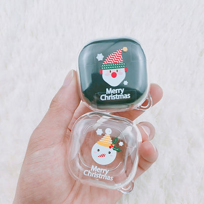 For Samsung Galaxy Buds Live Christmas Transparent TPU Earphone Case(Snowman) - Samsung Earphone Case by buy2fix | Online Shopping UK | buy2fix