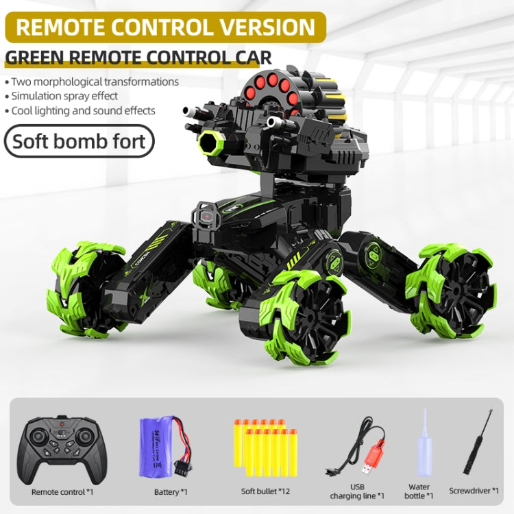 DM-518 Four-wheel Battle Blooming Tire Spray Remote Control Car, Specification:Single Control Soft Bomb(Green) - RC Cars by buy2fix | Online Shopping UK | buy2fix