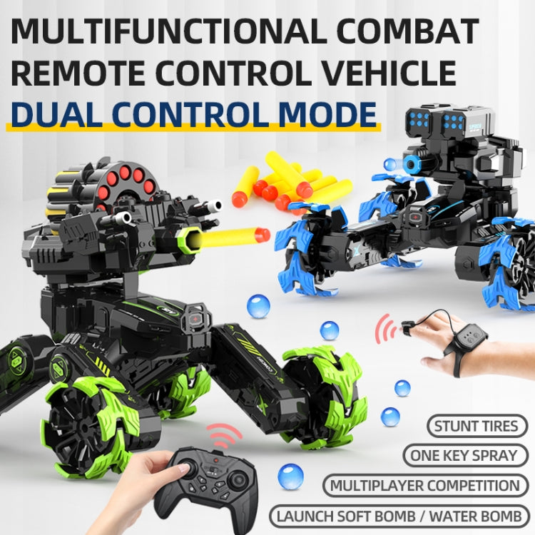 DM-528 Four-wheel Battle Blooming Tire Spray Remote Control Car, Specification:Dual Control Water Bomb(Green) - RC Cars by buy2fix | Online Shopping UK | buy2fix