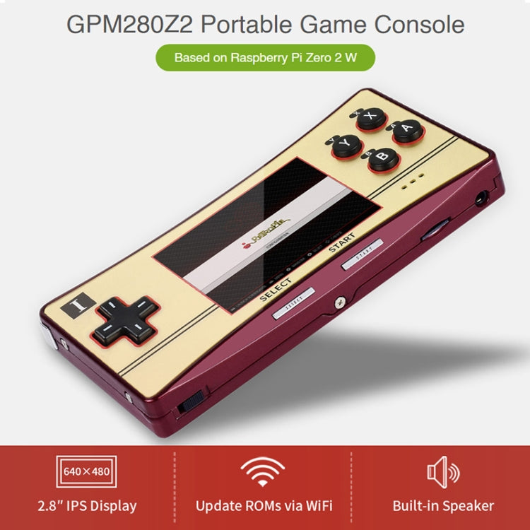 Waveshare GPM280 WiFi Portable Game Console Base on Raspberry Pi Zero, 2W with 32GB TF Card(US Plug) - Arcade Accessories by WAVESHARE | Online Shopping UK | buy2fix