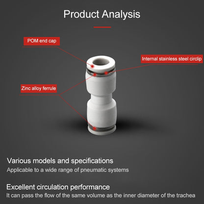 PU-6 LAIZE 10pcs PU Straight Pneumatic Quick Fitting Connector -  by LAIZE | Online Shopping UK | buy2fix
