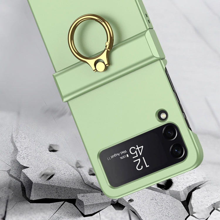 For Samsung Galaxy Z Flip4 GKK Ultrathin Hinge Full Coverage Phone Case with Ring Holder(Dark Green) - Galaxy Z Flip4 5G Cases by GKK | Online Shopping UK | buy2fix