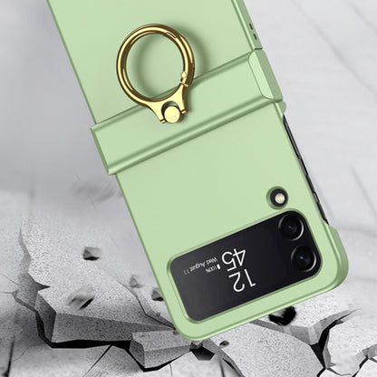 For Samsung Galaxy Z Flip4 GKK Ultrathin Hinge Full Coverage Phone Case with Ring Holder(Blue) - Galaxy Z Flip4 5G Cases by GKK | Online Shopping UK | buy2fix