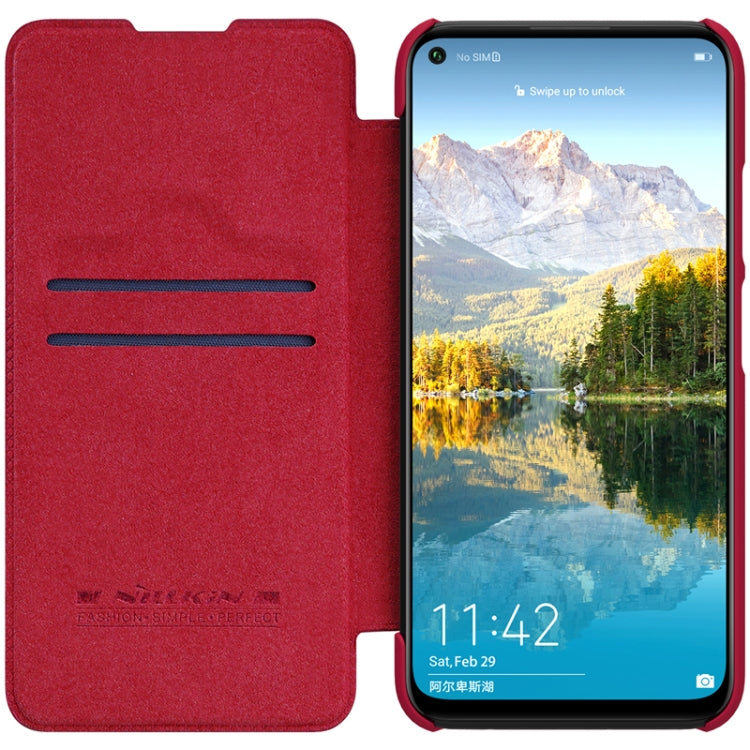 For Huawei nova 6 SE NILLKIN QIN Series Crazy Horse Texture Horizontal Flip Leather Case With Card Slot(Black) - Huawei Cases by NILLKIN | Online Shopping UK | buy2fix