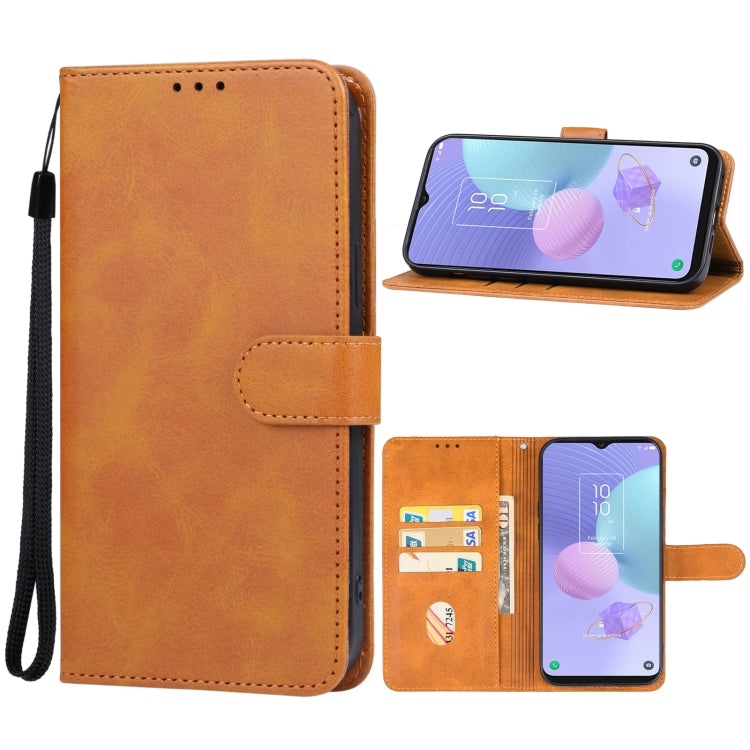 For TCL 405 / 406 / T506D Leather Phone Case(Brown) - More Brand by buy2fix | Online Shopping UK | buy2fix