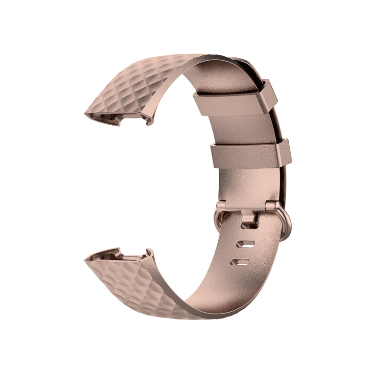 Color Buckle TPU Wrist Strap Watch Band for Fitbit Charge 4 / Charge 3 / Charge 3 SE, Size: L(Rose Gold) - Smart Wear by buy2fix | Online Shopping UK | buy2fix