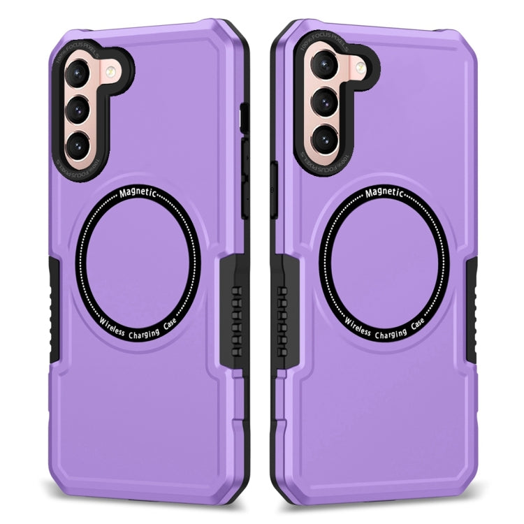 For Samsung Galaxy S22+ 5G MagSafe Shockproof Armor Phone Case(Purple) - Galaxy S22+ 5G Cases by buy2fix | Online Shopping UK | buy2fix