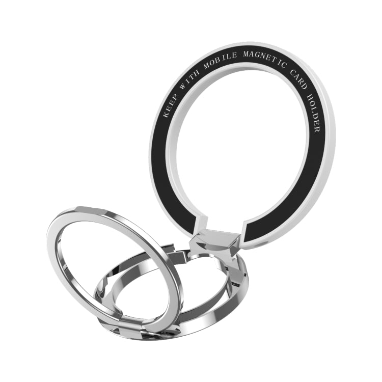 Car Magnetic Dual Axis Ring Phone Holder(Bright White) - Ring Holder by buy2fix | Online Shopping UK | buy2fix