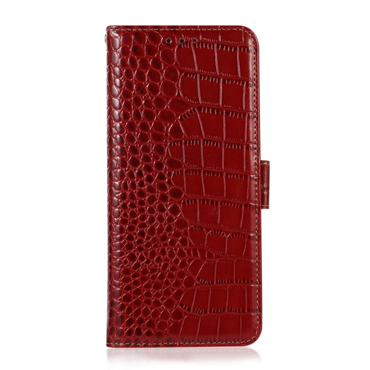 For Honor 80 Crocodile Top Layer Cowhide Leather Phone Case(Red) - Honor Cases by buy2fix | Online Shopping UK | buy2fix