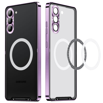 For Samsung Galaxy S23 5G MagSafe Magnetic Frosted Metal Phone Case(Purple) - Galaxy S23 5G Cases by buy2fix | Online Shopping UK | buy2fix