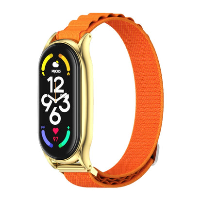 For Xiaomi Mi Band 6 / 5 / 4 / 3 MIJOBS PLUS Nylon Breathable Watch Band(Orange Gold) - Watch Bands by MIJOBS | Online Shopping UK | buy2fix