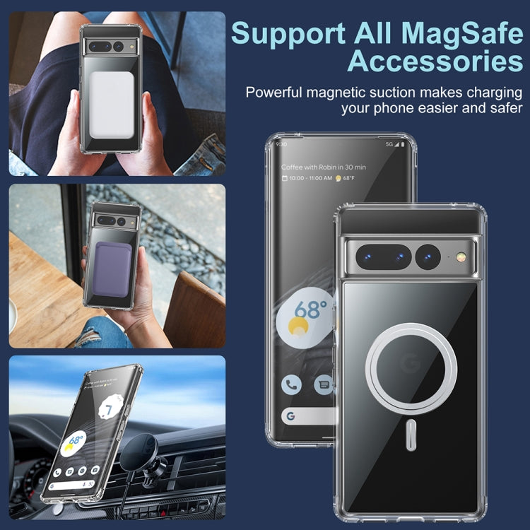 For Google Pixel 7 Transparent Frosted MagSafe Phone Case - Google Cases by buy2fix | Online Shopping UK | buy2fix
