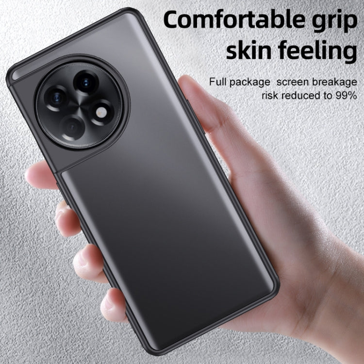 For OnePlus Ace 2/11R Armor Clear TPU Hard PC Phone Case(Matte Black) - OnePlus Cases by buy2fix | Online Shopping UK | buy2fix