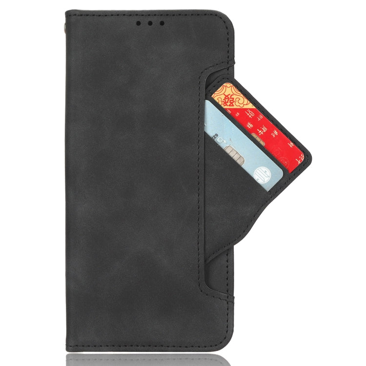 For Google Pixel 7a Skin Feel Calf Texture Card Slots Leather Phone Case(Black) - Google Cases by buy2fix | Online Shopping UK | buy2fix