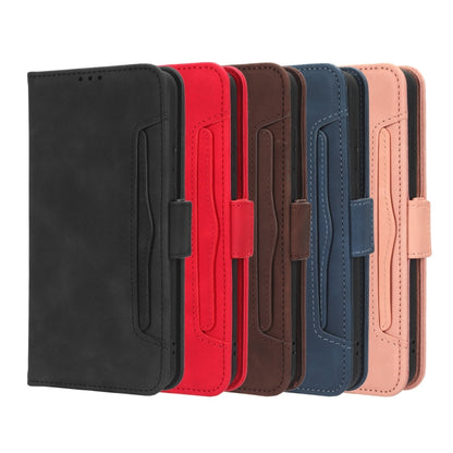 For Google Pixel 7a Skin Feel Calf Texture Card Slots Leather Phone Case(Red) - Google Cases by buy2fix | Online Shopping UK | buy2fix