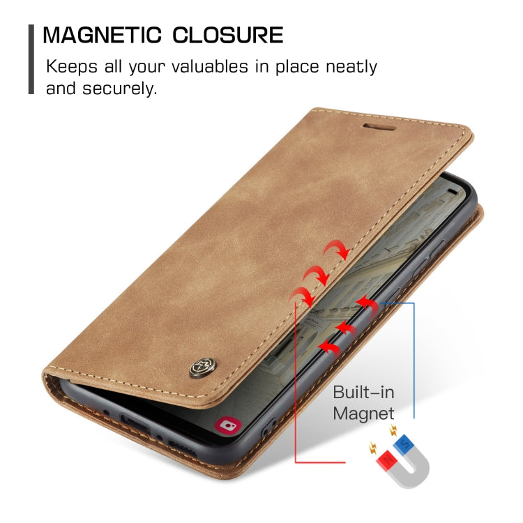 For Samsung Galaxy A34 5G CaseMe 013 Multifunctional Horizontal Flip Leather Phone Case(Brown) - Galaxy Phone Cases by CaseMe | Online Shopping UK | buy2fix