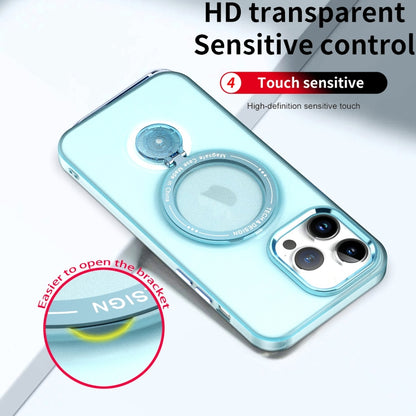 For iPhone 13 Pro Max 360 Degree Rotation Holder MagSafe Magnetic Phone Case(Light Blue) - iPhone 13 Pro Max Cases by buy2fix | Online Shopping UK | buy2fix