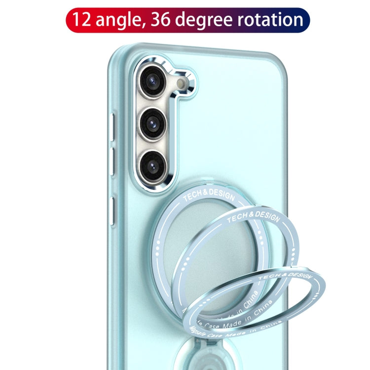 For Samsung Galaxy S23 5G 360 Degree Rotation Holder MagSafe Magnetic Phone Case(Light Blue) - Galaxy S23 5G Cases by buy2fix | Online Shopping UK | buy2fix