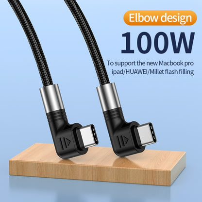 A9 100W USB-C/Type-C to USB-C/Type-C Double Elbow Data Cable, Length:3m -  by buy2fix | Online Shopping UK | buy2fix