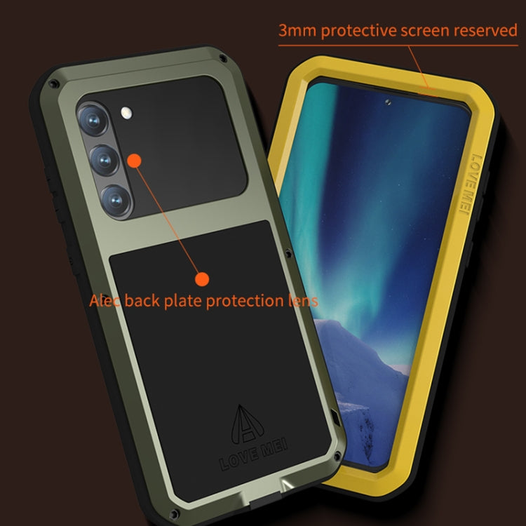 For Samsung Galaxy S23+ 5G LOVE MEI Metal Shockproof Life Waterproof Dustproof Phone Case(Silver) - Galaxy S23+ 5G Cases by LOVE MEI | Online Shopping UK | buy2fix