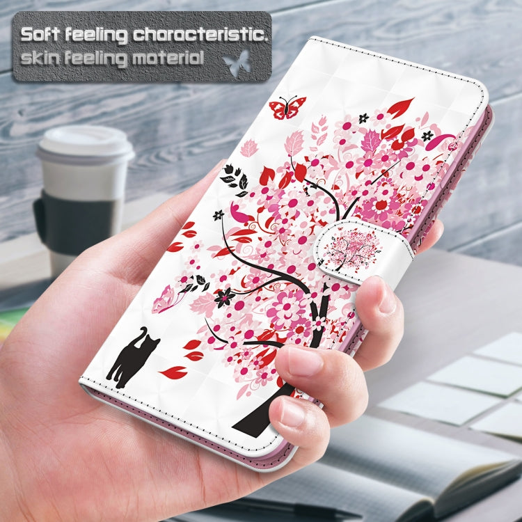 For Samsung Galaxy A34 5G 3D Painting Pattern TPU + PU Leather Phone Case(Cat Under The Tree) - Galaxy Phone Cases by buy2fix | Online Shopping UK | buy2fix
