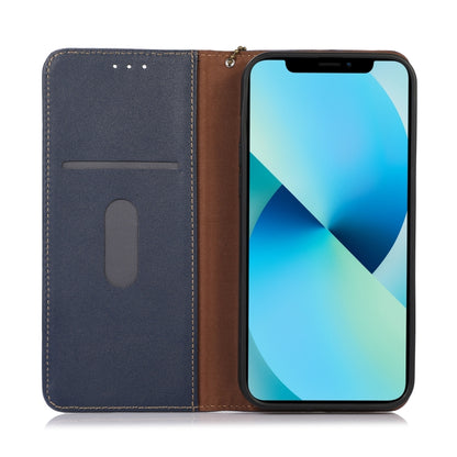 For Sony Xperia 1 V KHAZNEH Nappa Top Layer Cowhide Leather Phone Case(Blue) - Sony Cases by buy2fix | Online Shopping UK | buy2fix