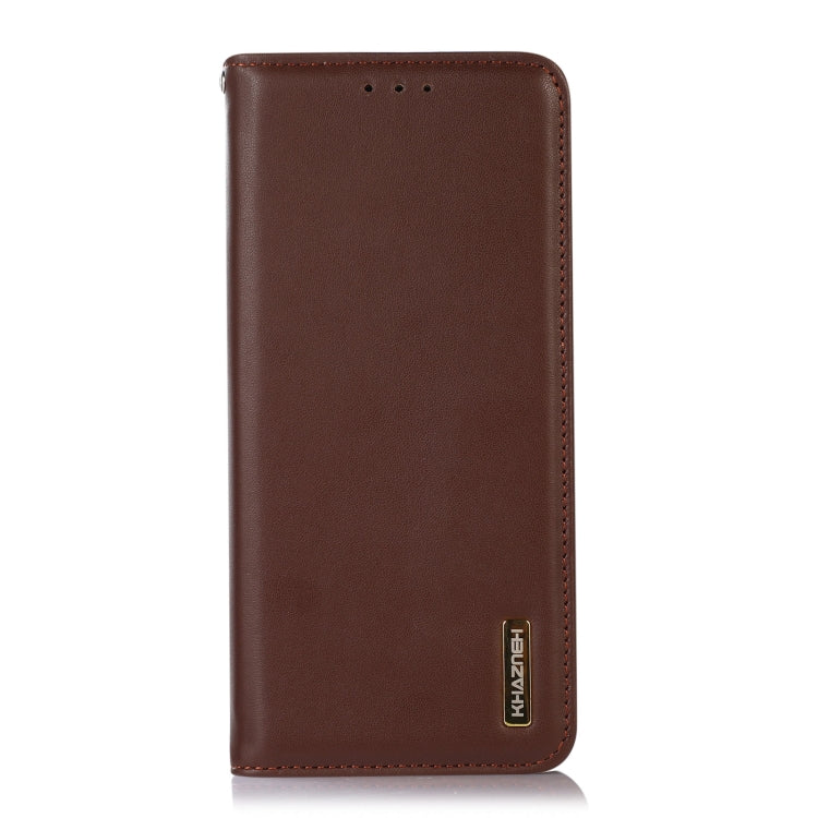 For Sony Xperia 10 V KHAZNEH Nappa Top Layer Cowhide Leather Phone Case(Brown) - Sony Cases by buy2fix | Online Shopping UK | buy2fix