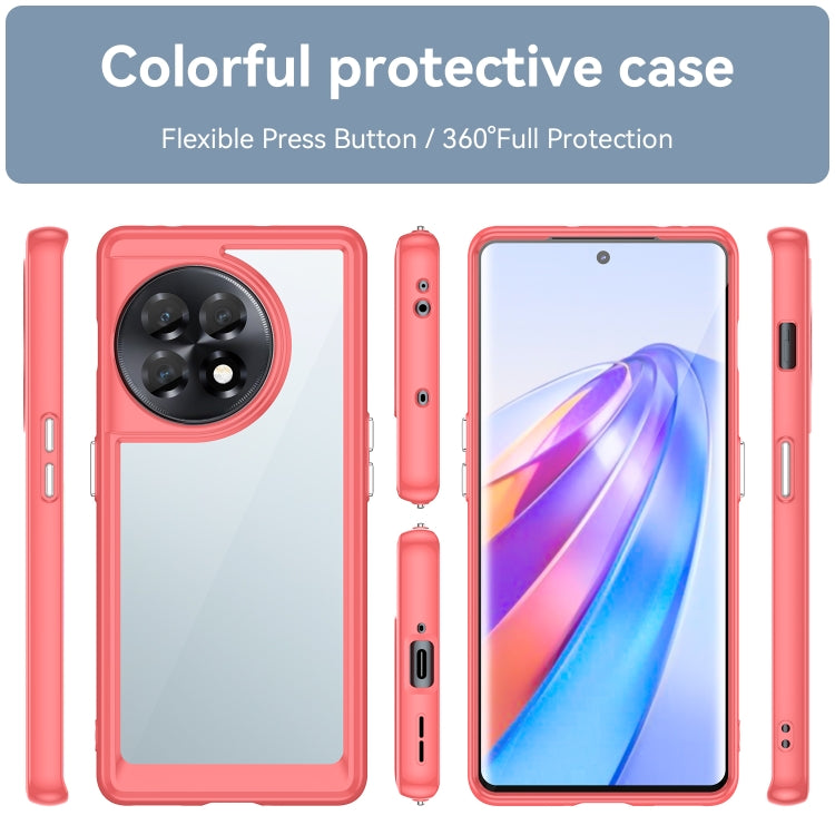 For OnePlus 11R 5G Colorful Series Acrylic + TPU Phone Case(Red) - OnePlus Cases by buy2fix | Online Shopping UK | buy2fix